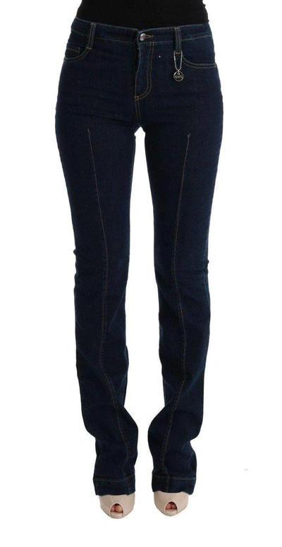 Shop Costume National C'n'c   Cotton Bootcut Flared Jeans In Blue