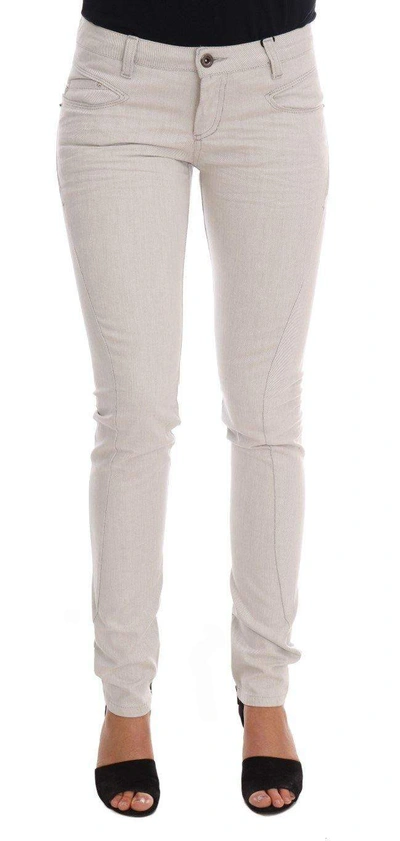 Shop Costume National C'n'c   Cotton Stretch Slim Jeans In White