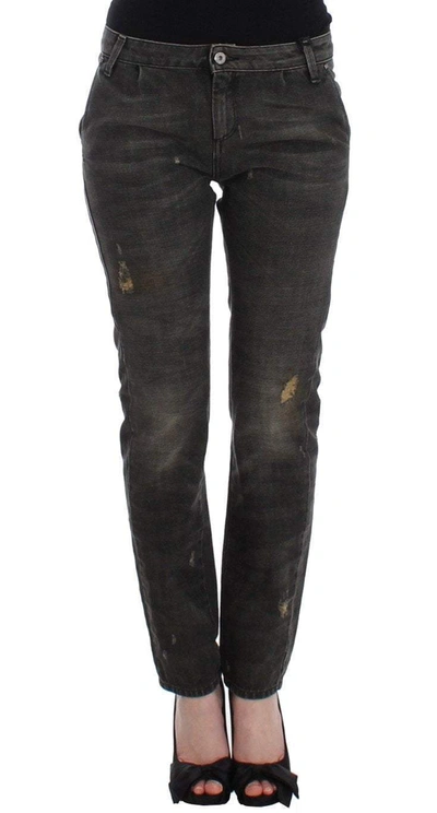 Shop Costume National C'n'c   Distressed Jeans In Gray