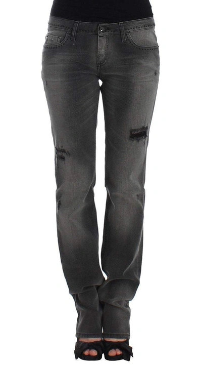 Costume National Chic Gray Straight Leg Denim Delight In Gray