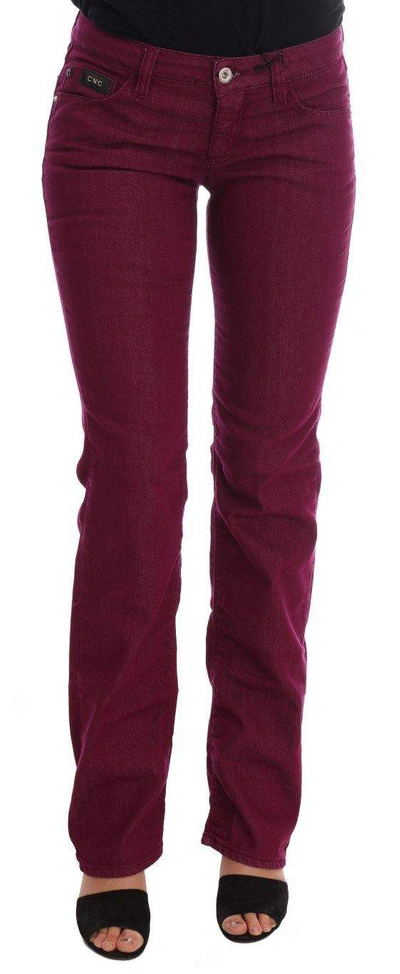 Shop Costume National C'n'c   Wash Cotton Stretch  Jeans In Red