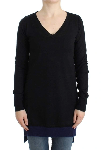 Costume National Elegant V-neck Lightweight Sweater In Black