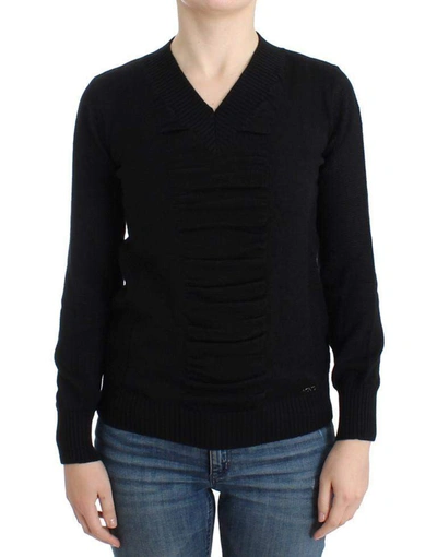 Shop Costume National C'n'c  V-neck Wool Sweater In Black