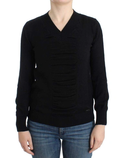 Costume National Elegant V-neck Lightweight Sweater In Black
