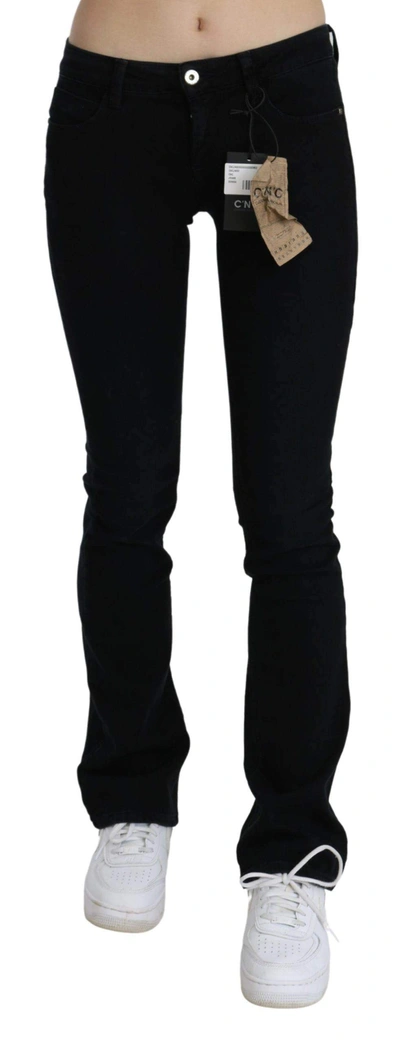 Shop Costume National C'n'c Low Waist Skinny Cotton Jeans In Black