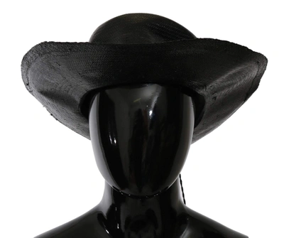 Shop Costume National C'n'c  Wide Brim Cowboy Solid Hat In Black
