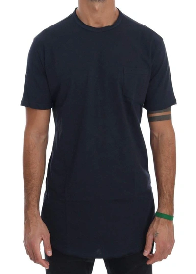Shop Daniele Alessandrini Cotton Crew Neck T-shirt In Blue