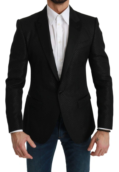 Shop Dolce & Gabbana Black Slim Fit Jacket Martini Blazer