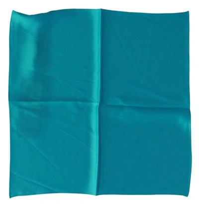 Shop Dolce & Gabbana Blue Bandana Silk Square Handkerchief  Scarf