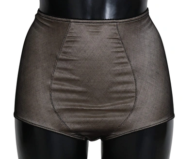 Shop Dolce & Gabbana Bottoms Underwear Beige With Black Net