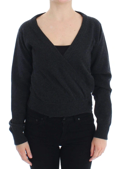 Shop Dolce & Gabbana Gray Cashmere Sweater Pullover Wrap