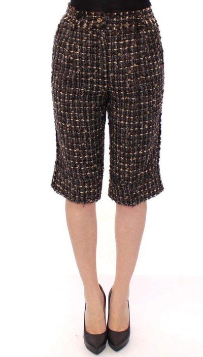 Shop Dolce & Gabbana Multicolor Wool Shorts Pants