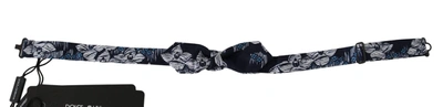Shop Dolce & Gabbana Navy Blue Floral Slim Adjustable Neck Papillon Men  Bow Tie