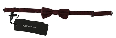 Shop Dolce & Gabbana Purple Dotted Silk Adjustable Neck Papillon Bow Tie