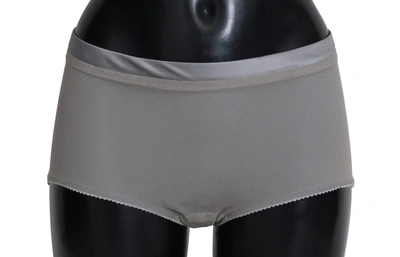 Shop Dolce & Gabbana Underwear Silver With Net Silk Bottoms
