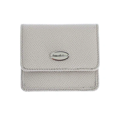 Shop Dolce & Gabbana White Dauphine Leather Case Wallet