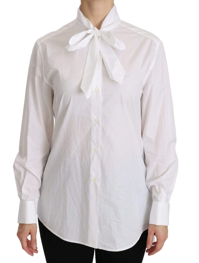 Shop Dolce & Gabbana White Turtle Neck Long Sleeve Polo Shirt