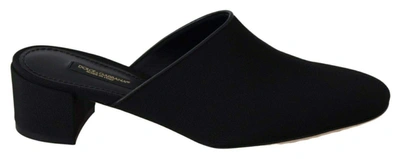 Shop Dolce & Gabbana Black Grosgrain Slides Sandals Women Shoes
