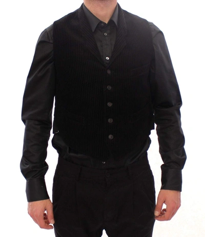 Shop Dolce & Gabbana Black Manchester Single Breasted Vest