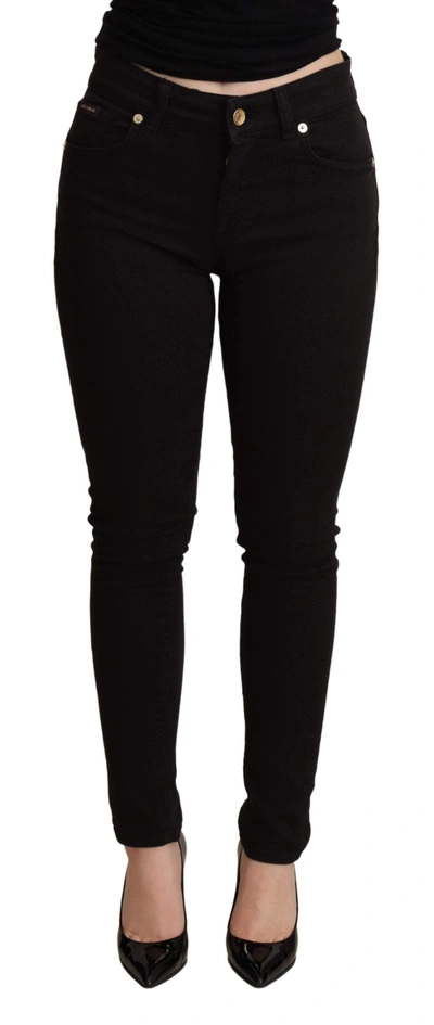 Shop Dolce & Gabbana Black Skinny Denim Trouser Cotton Stretch Jeans