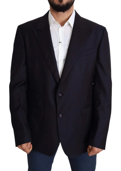 Shop Dolce & Gabbana Black Wool Single Breasted Napoli Blazer