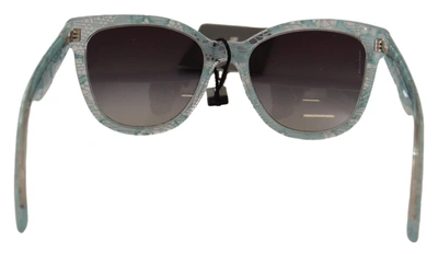 Shop Dolce & Gabbana Blue Lace Crystal Acetate Butterfly Dg4190 Sunglasses