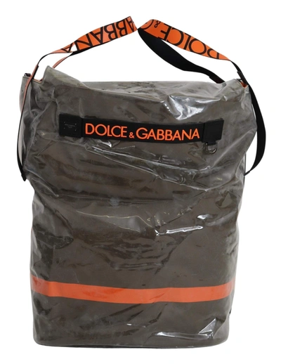 Shop Dolce & Gabbana Cotton Men Large Fabric Green Shopping Tote Bag