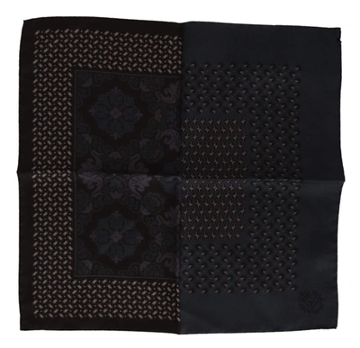 Shop Dolce & Gabbana Multicolor Patterned Silk Pocket Square Handkerchief