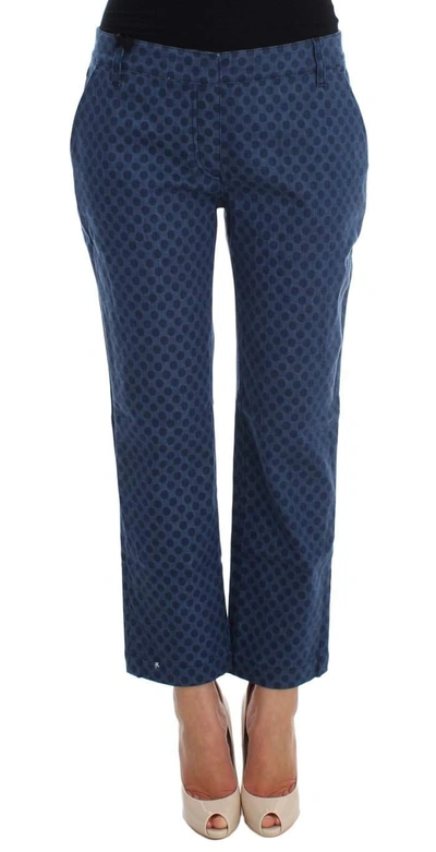 Shop Dolce & Gabbana Polka Dotted Stretch Capri Jeans In Blue