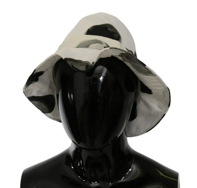 Dolce & Gabbana White Cotton Big Polka Dot Pattern Bucket Hat In White