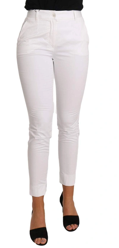 Shop Dolce & Gabbana White Dress Pants Slim Skinny Pant