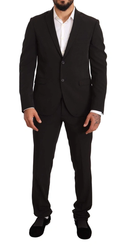 Shop Domenico Tagliente Black Polyester Slim 2 Piece Set Tagliente Suit