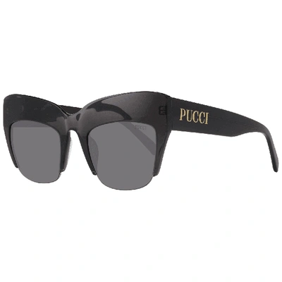Shop Emilio Pucci Butterfly Sunglasses In Black