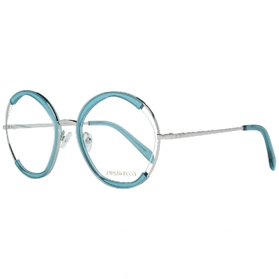 Shop Emilio Pucci Turquoise Women Optical Frames