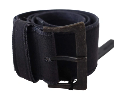Shop Ermanno Scervino Black Leather Wide Buckle Waist Luxury Belt