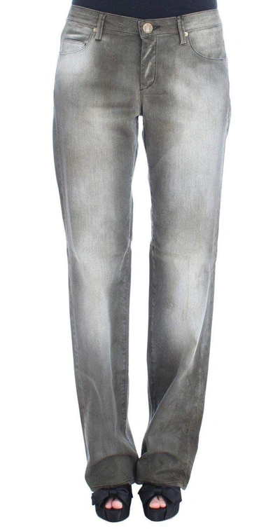 Shop Ermanno Scervino Women   Cotton Blend Loose Fit Boyfriend Jeans In Gray