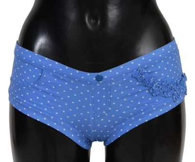 Shop Ermanno Scervino Women   Shorts Beachwear Bikini Bottoms Swimsuit In Blue