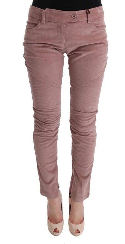 Shop Ermanno Scervino Women   Velvet Cropped Casual Pants In Pink