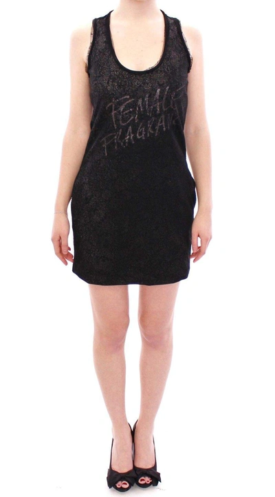 Shop Ermanno Scervino Women  Lace Lined Stretch Mini Dress In Black