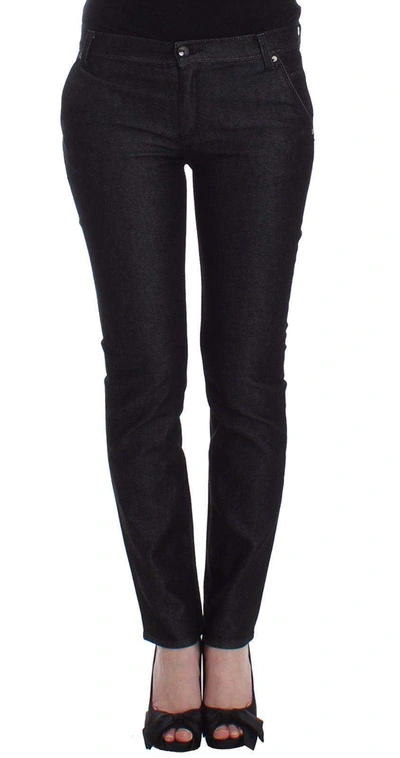 Shop Ermanno Scervino Women  Slim Jeans Denim Pants Skinny Leg Stretch In Black