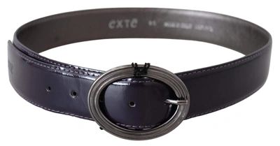 Shop Exte Purple Silver Oval Metal Buckle Waist Leather Belt