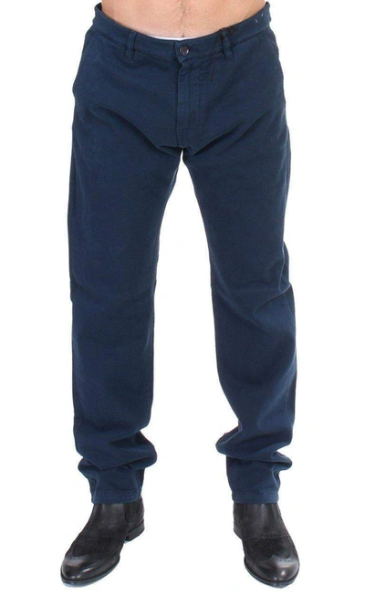Shop Gf Ferre' Stretch Straight Fit Pants Chinos In Blue