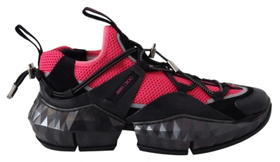 Jimmy Choo Electric Elegance Leather Mesh Women's Sneakers In Silver