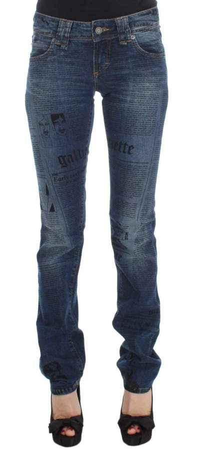 Shop John Galliano Slim Fit Jeans In Blue