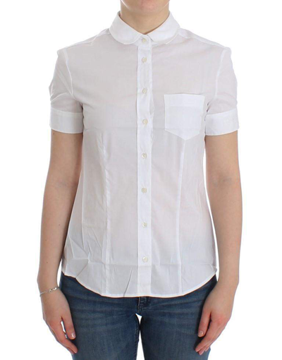Shop John Galliano Cotton Shirt Top In White