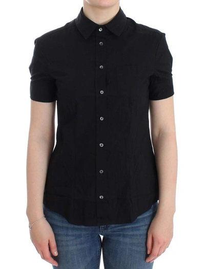Shop John Galliano Cotton Shirt Top In Black