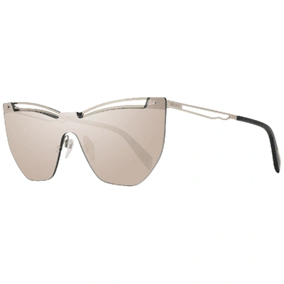 Shop Just Cavalli Jc841s Mirrored Mono Lens Sunglasses In Gold