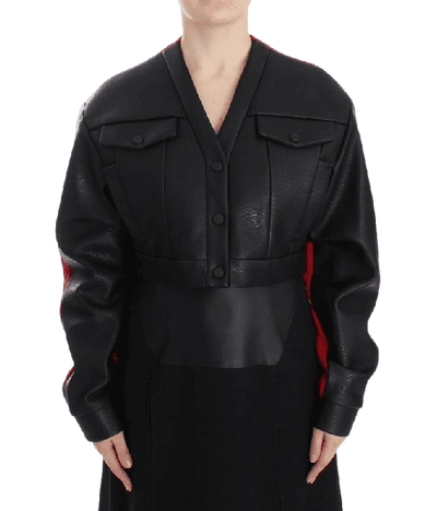 Shop Kaale Suktae Short Croped Coat Bomber Jacket In Black