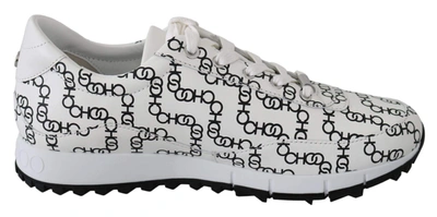 Shop Jimmy Choo Monza White/ Leather Sneakers