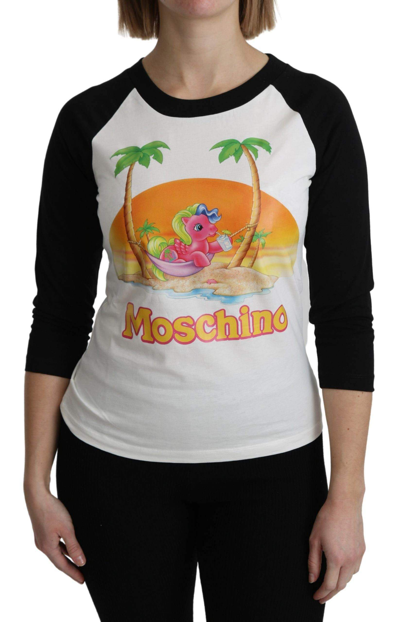 Moschino Chic My Little Pony Crew Neck Cotton Top In White